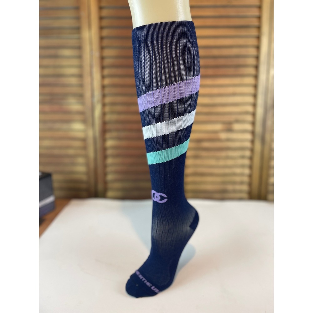 Womens Pro Compression Marathon Black PGB OTC Compression Knee Socks sz S/M